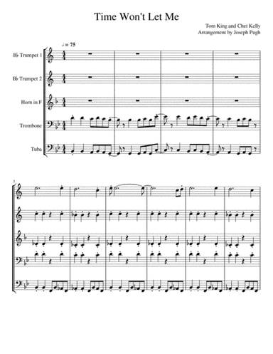 Time Won't Let Me (arr. Joseph Pugh)