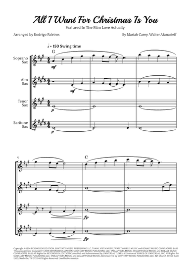 All I Want For Christmas Is You (arr. Rodrigo Faleiros)