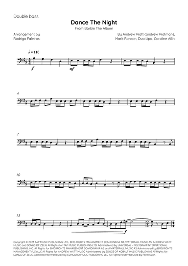 Dance The Night (arr. Rodrigo Faleiros)
