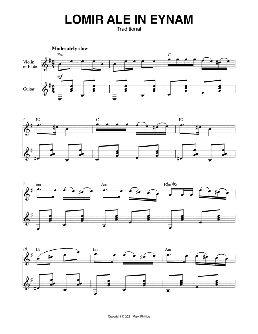 Lomir Ale In Eynam (arr. Mark Phillips)