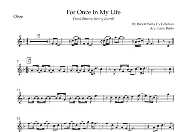 For Once In My Life (arr. Fabio Britto)