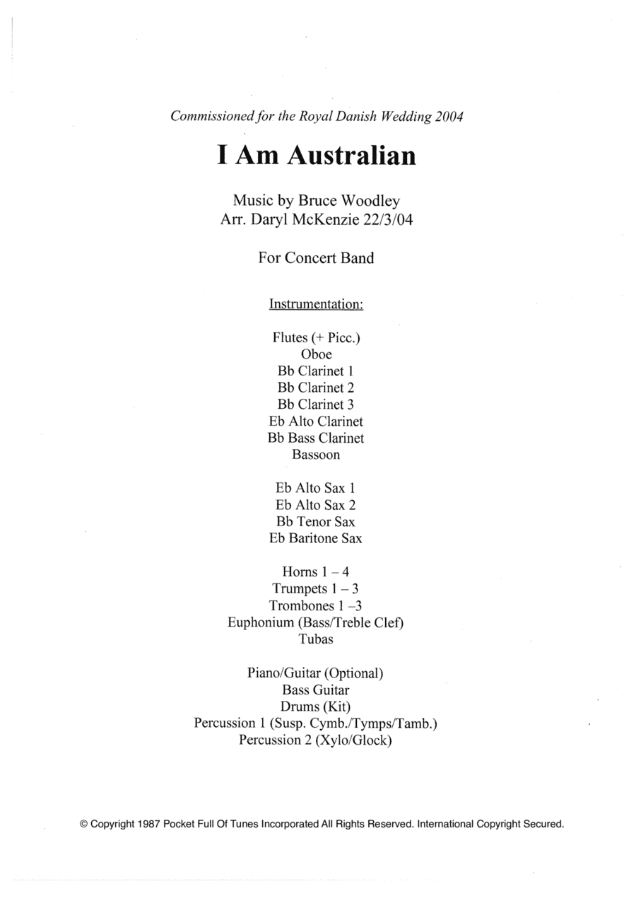 I Am Australian (arr. Daryl McKenzie)