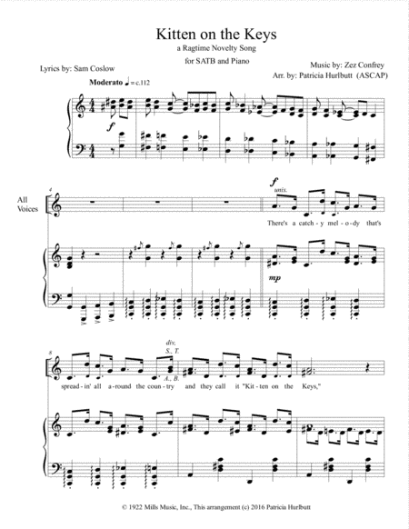 Kitten on the Keys (arr. Patricia Hurlbutt)