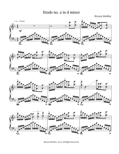 Etude No. 2 in D Minor
