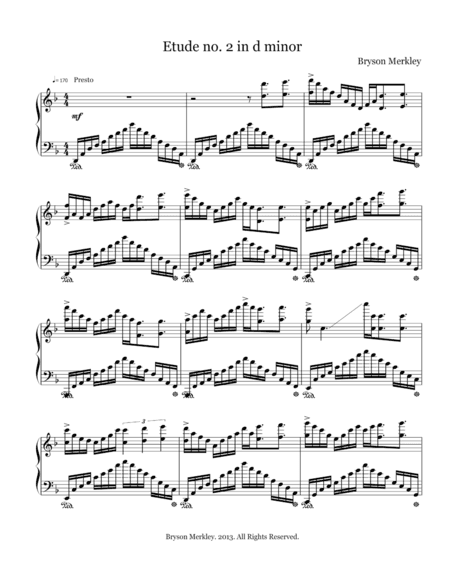 Etude No. 2 in D Minor