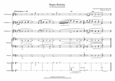 Happy Birthday for Percussion Ensemble (arr. Nicola Lee)