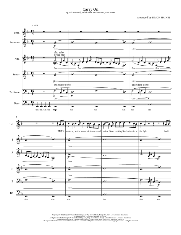 Carry On (arr. Simon Haines)