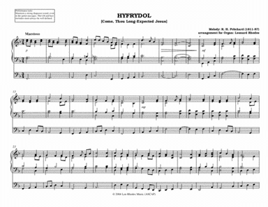 Come, Thou Long-Expected Jesus (Tune: Hyfrydol) (arr. Len Rhodes)