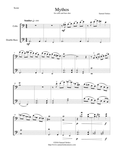 Mythos - for cello and bass duo