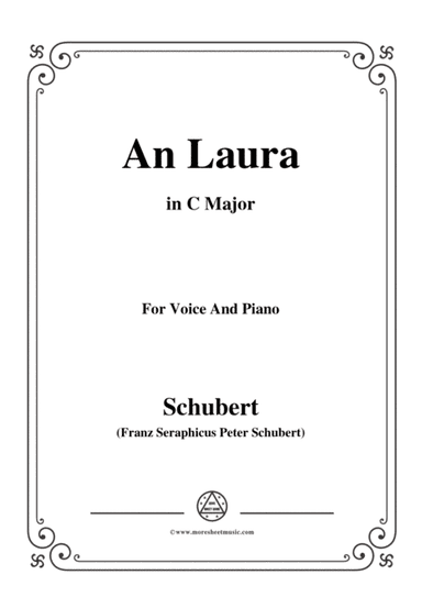 Schubert-An Laura,in C Major,for Voice&Piano (arr. MSM)