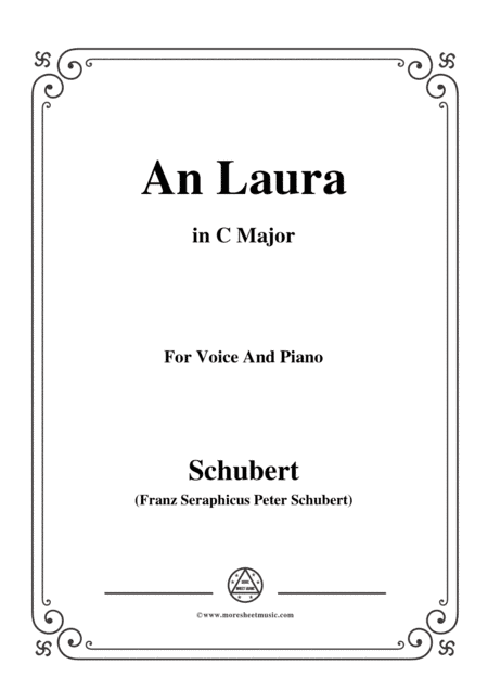 Schubert-An Laura,in C Major,for Voice&Piano (arr. MSM)