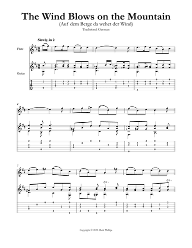 The Wind Blows on the Mountain (Auf dem Berge da wehet der Wind) (arr. Mark Phillips)