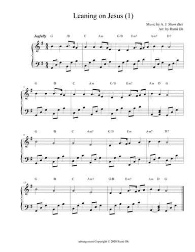 [Leaning on Jesus] Favorite hymns arrangements with 3 levels of difficulties for beginner and interm (arr. Rumi Oh)