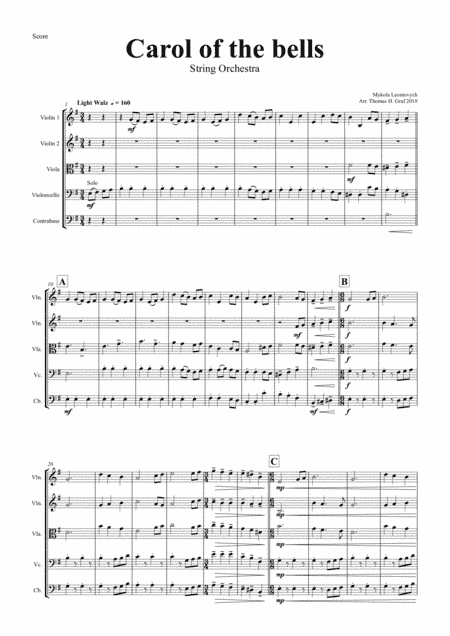 Carol of the Bells - Pentatonix style - String Orchestra (arr. Thomas H. Graf)
