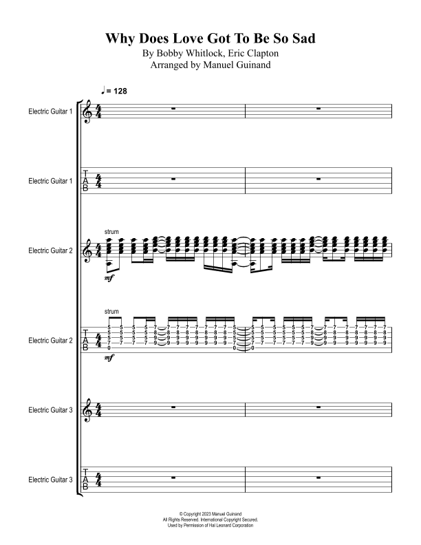 Why Does Love Got To Be So Sad? (arr. Manuel Guinand)