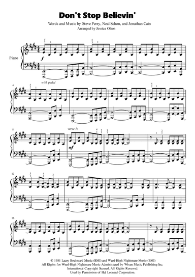 Don't Stop Believin' (arr. Jessica Olson)