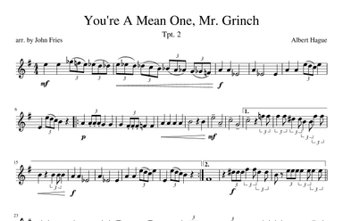 You're A Mean One, Mr. Grinch (arr. John Fries)