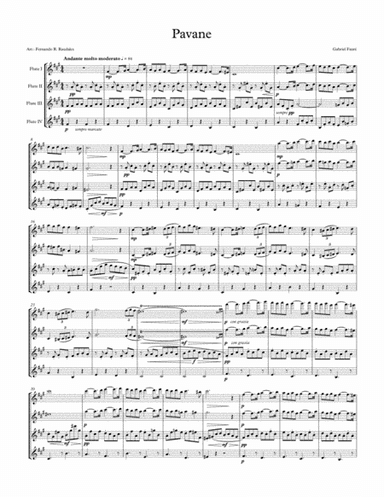 Faure - Pavane op. 50 - Flute Quartet (arr. Fernando R. Raudales)