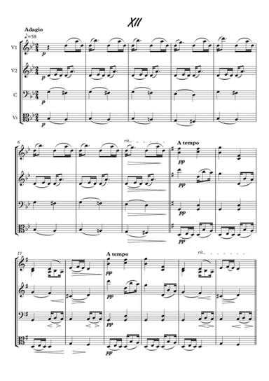 Scenes from Childhood 15-12 String Quartet (arr. PianoSheetNow)