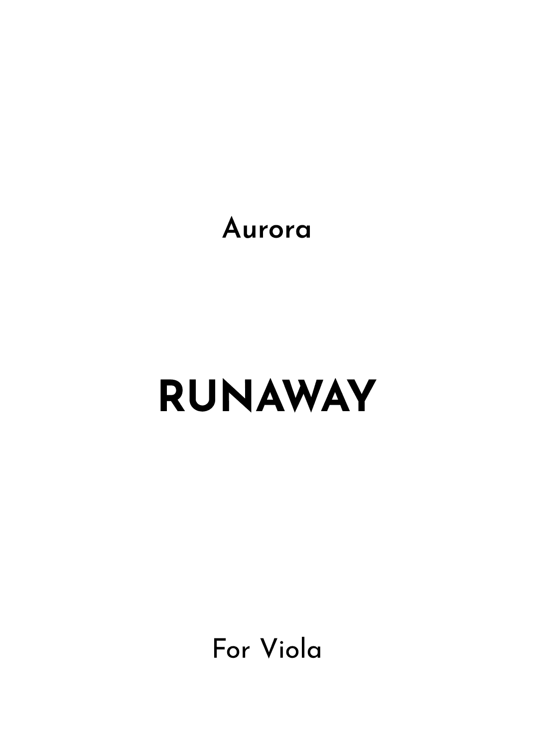 Runaway (arr. Jireh J.)