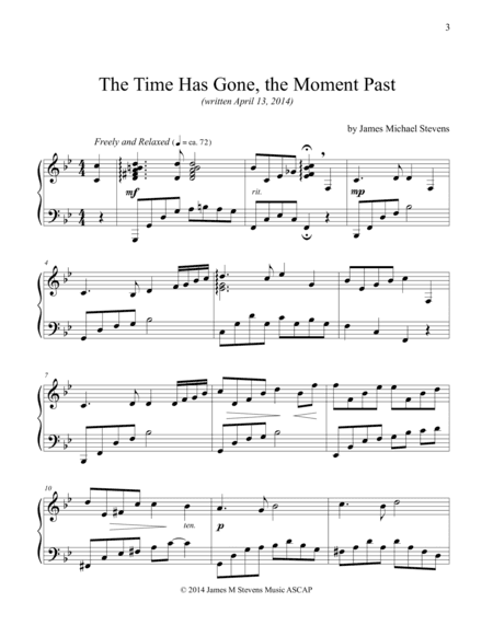 The Time Has Gone, the Moment Past