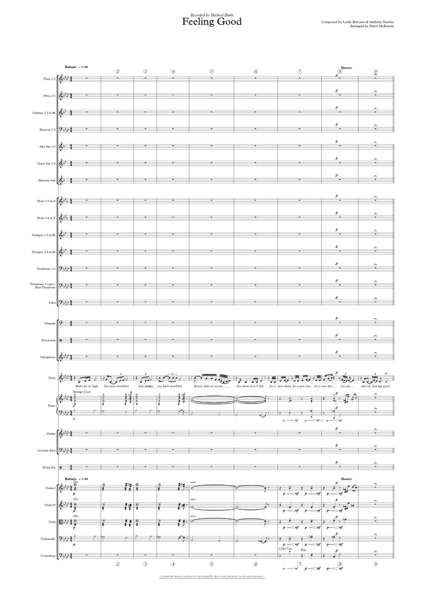 Feeling Good (arr. Daryl McKenzie)