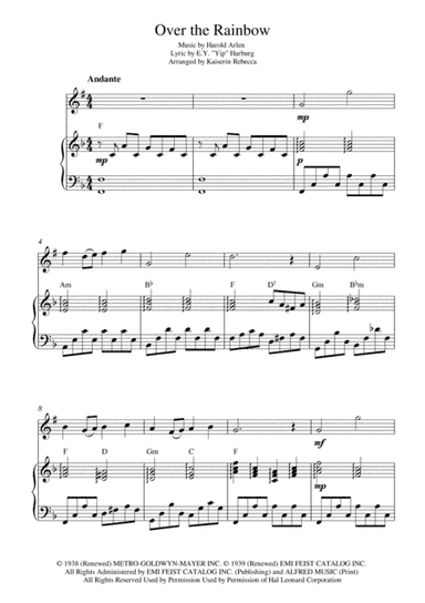 Over The Rainbow (from The Wizard Of Oz) (arr. Kaiserin Rebecca)