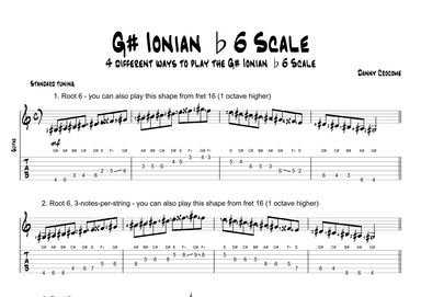 G# Ionian b6 Scale (4 Ways to Play)