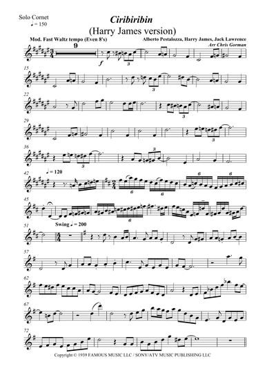 Ciribiribin - Vocal (arr. Chris Gorman)
