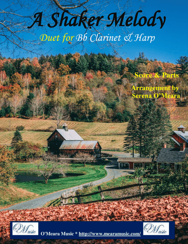 A Shaker Melody, Duet for Bb Clarinet & Harp (arr. Serena O'Meara)