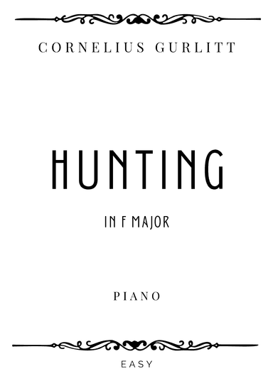 Gurlitt - Hunting from Das Kleine Konzert in F Major - Easy (arr. Piacere Music Sheets)