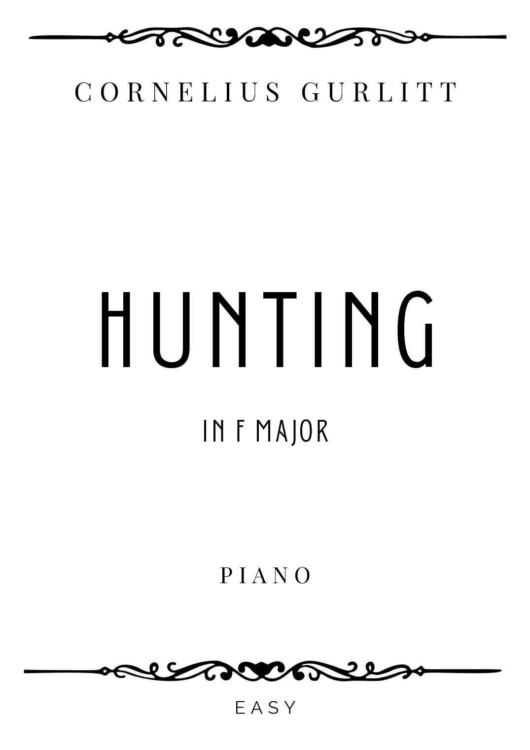 Gurlitt - Hunting from Das Kleine Konzert in F Major - Easy (arr. Piacere Music Sheets)
