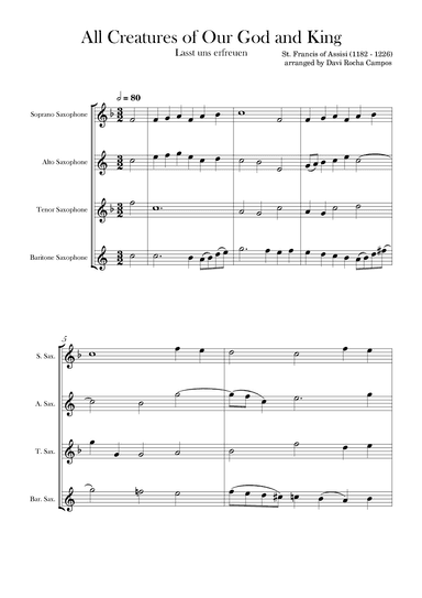 All Creatures of Our God and King (arr. Davi Rocha Campos)