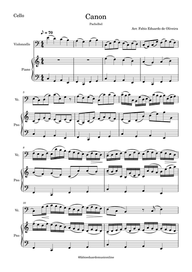Canon Pachelbel (arr. Fabio Eduardo de Oliveira)