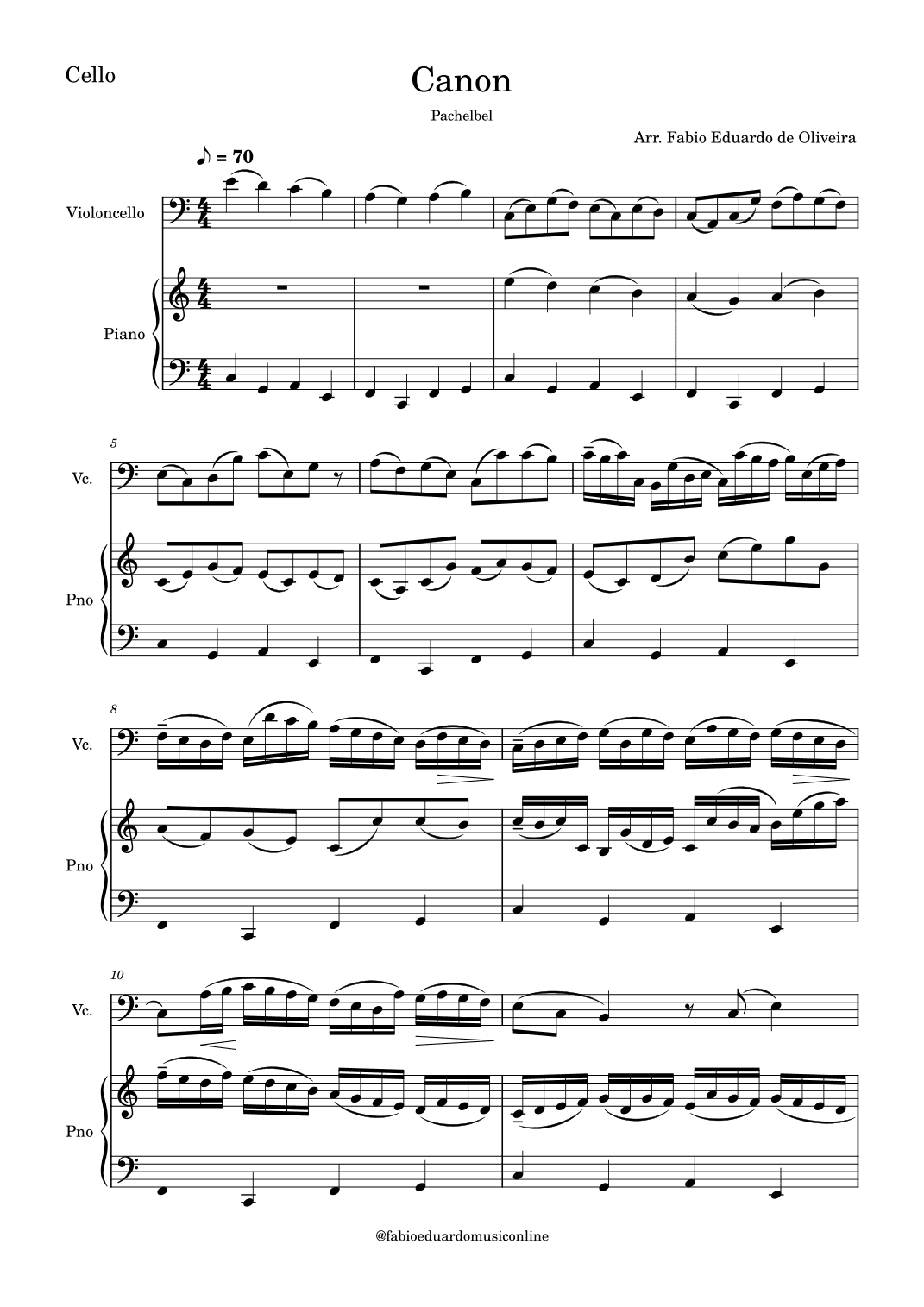 Canon Pachelbel (arr. Fabio Eduardo de Oliveira)