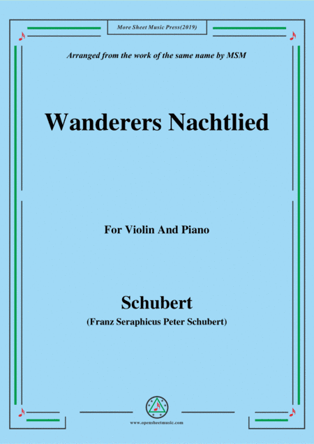 Schubert-Heidenröslein,for Flute and Piano (arr. MSM)