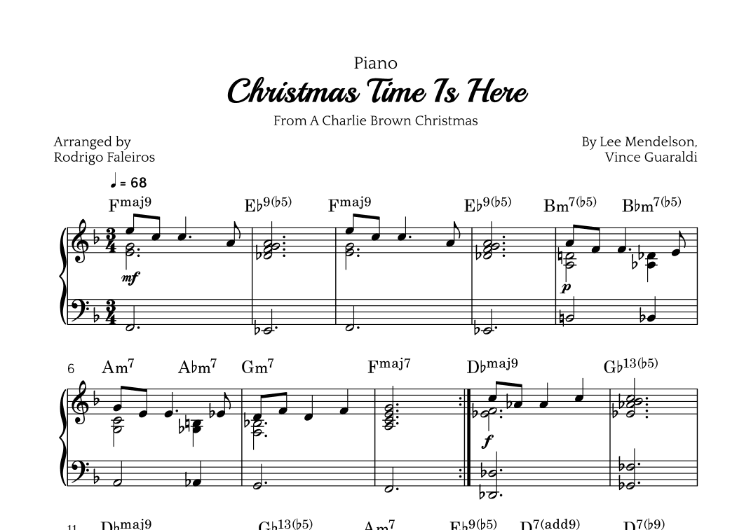 Christmas Time Is Here (arr. Rodrigo Faleiros)