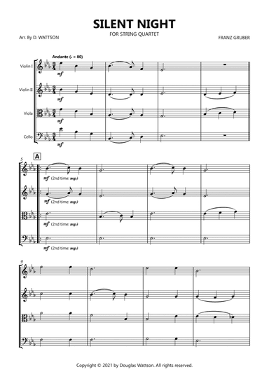 Silent Night (arr. Douglas Wattson)