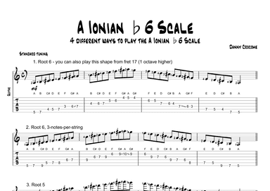 A Ionian b6 Scale (4 Ways to Play)