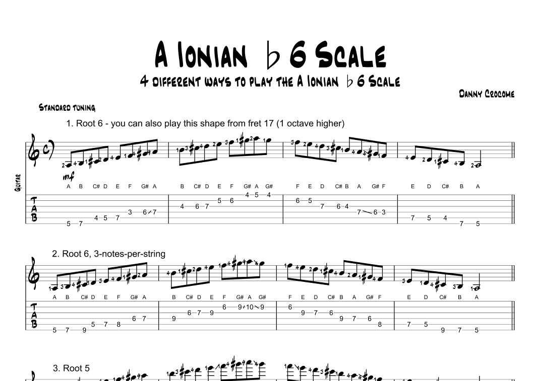 A Ionian b6 Scale (4 Ways to Play)