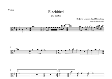 Blackbird (arr. Fabio Britto)