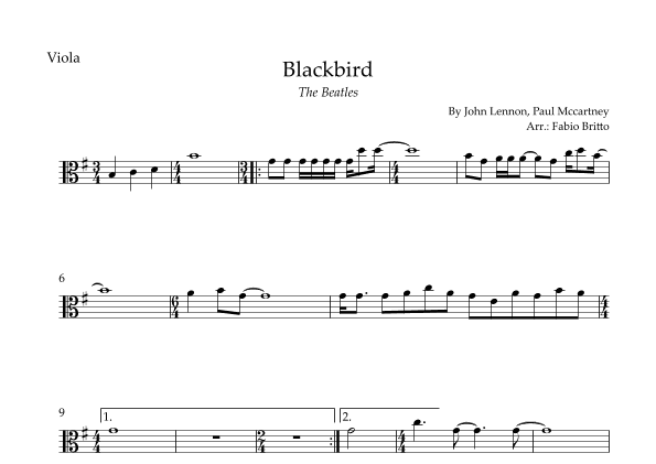 Blackbird (arr. Fabio Britto)