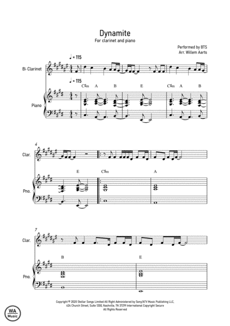 Dynamite (arr. Willem Aarts)