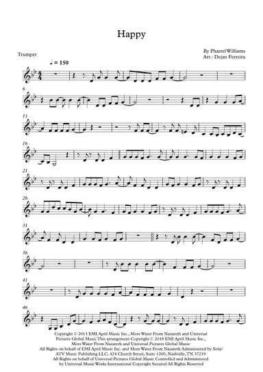 Happy (arr. Dejan Ferreira)