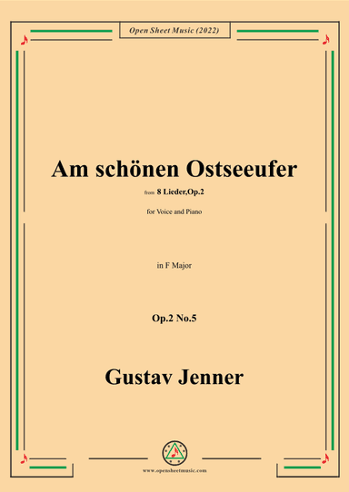 Jenner-Am schönen Ostseeufer,in F Majorr,Op.2 No.5 (arr. OSM Press)