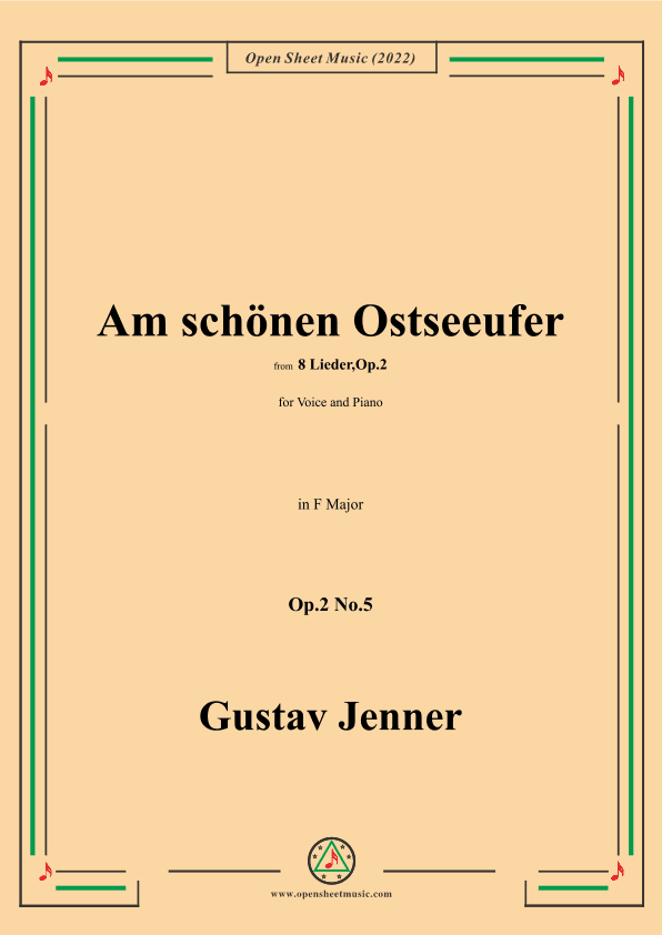 Jenner-Am schönen Ostseeufer,in F Majorr,Op.2 No.5 (arr. OSM Press)
