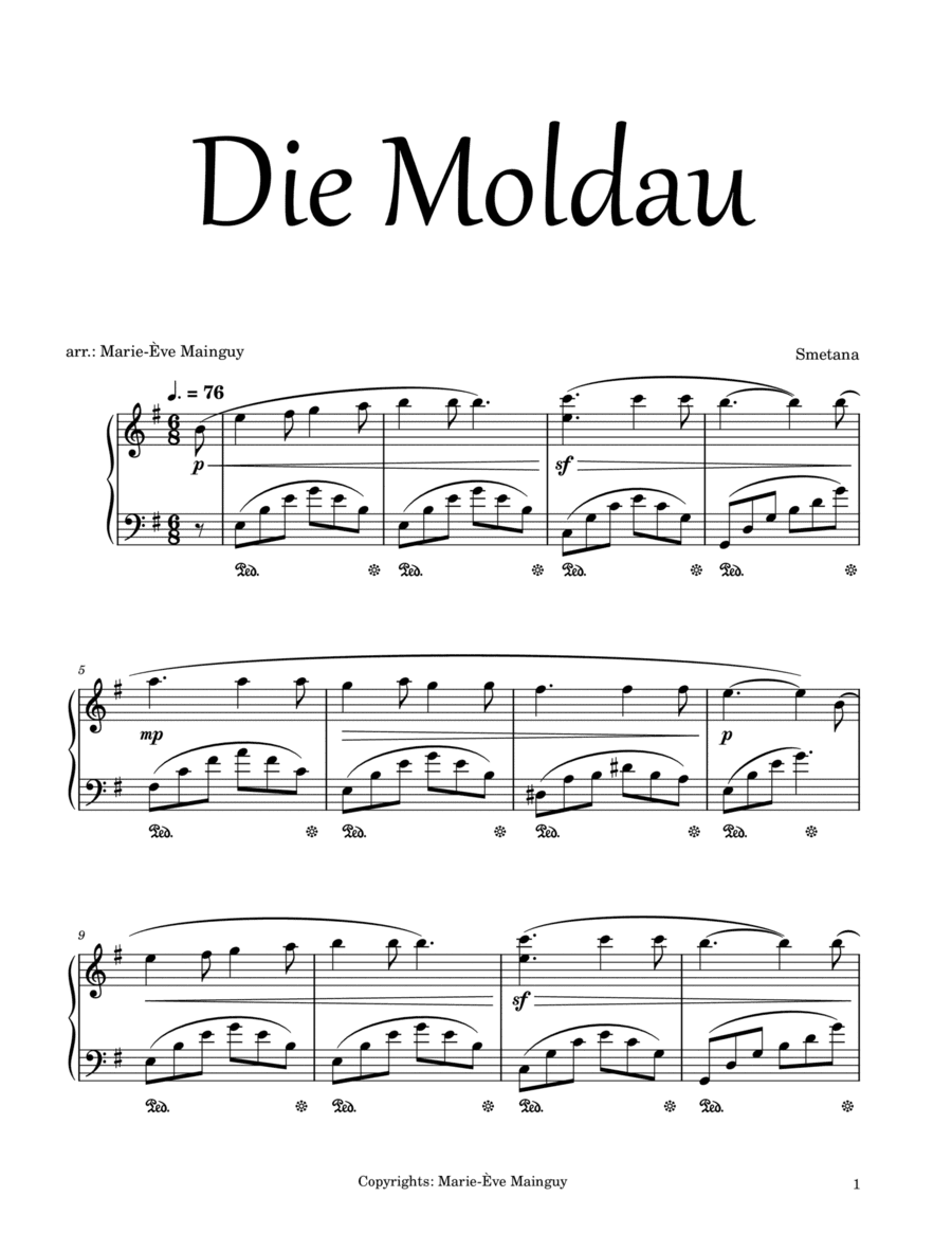 Die Moldau (arr. Marie-Ève Mainguy)