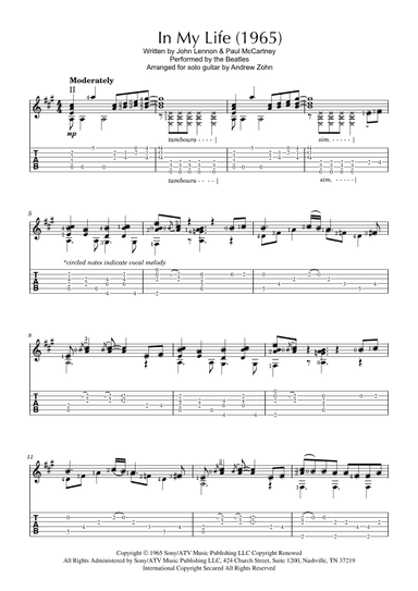 In My Life (arr. Andrew Zohn)