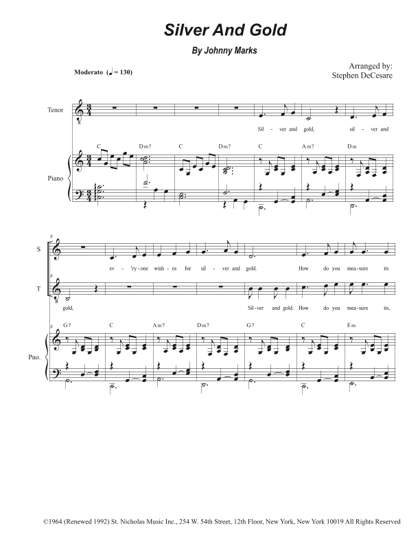 Silver And Gold (arr. Stephen DeCesare)