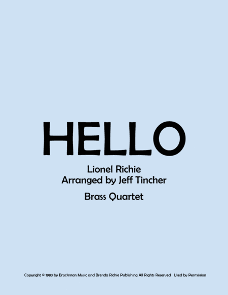 Hello (arr. Jeff Tincher)